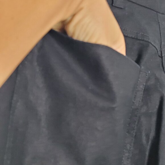 Point Zero Black Mid Rise Straight Leg Cotton Blend Pant Size 30/32 - Picture 8 of 15